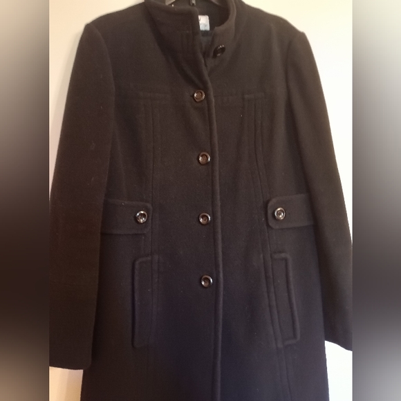 Black Wool Overcoat - Picture 8 of 12